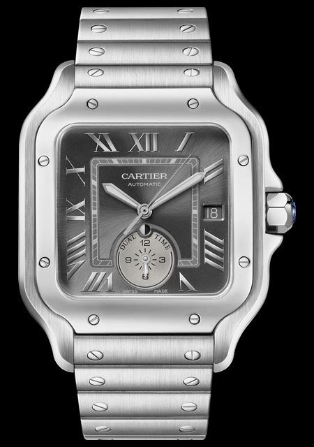 cartier santos dual time watch